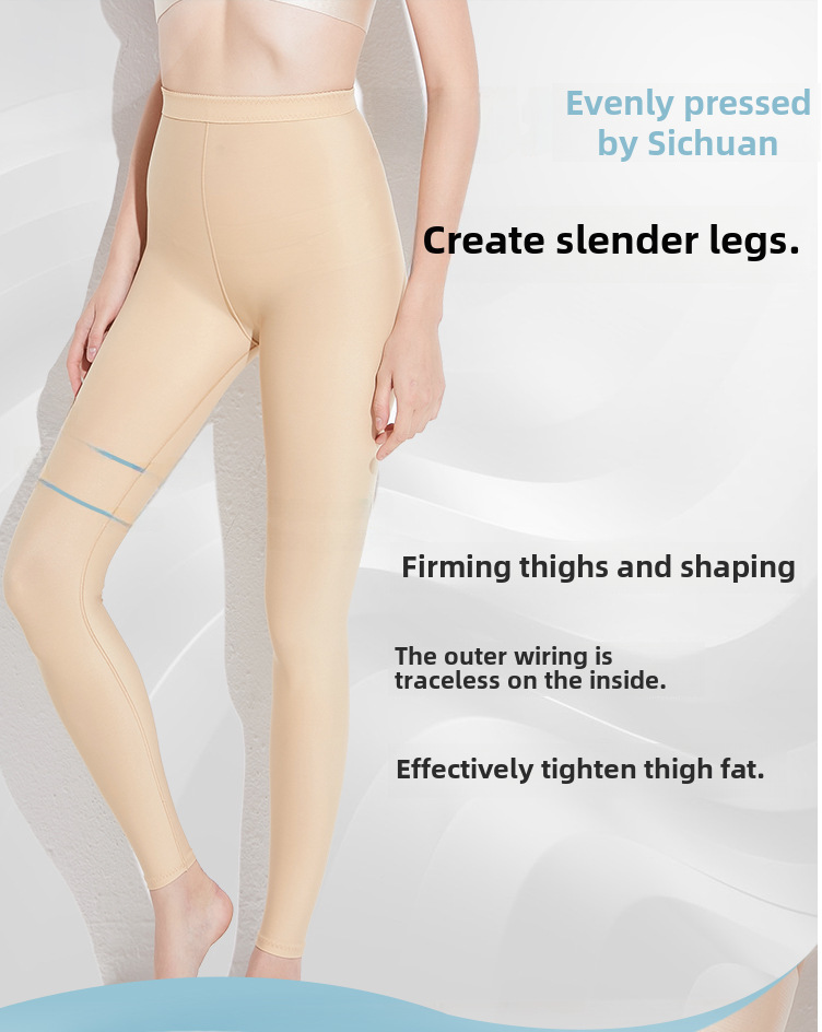 Liposuzione di seconda fase Pantaloni post-modellanti Riparazione post-partum Pantaloni ad alta pressione per il sollevamento dell'anca Addominali con anello grande per polpacci Pantaloni per la modellazione delle gambe_voghion.com