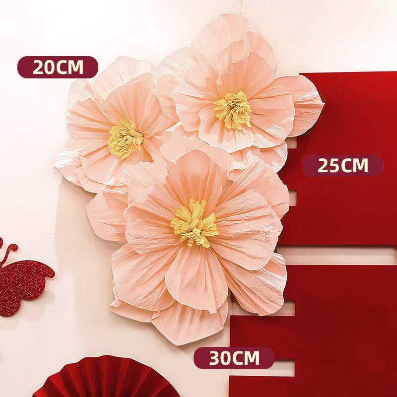 Flor arrugada decoración de la casa de bodas nueva casa de la cabecera de la cama de la mujer pared de fondo del dormitorio de los hombres sala de estar conjunto de flores