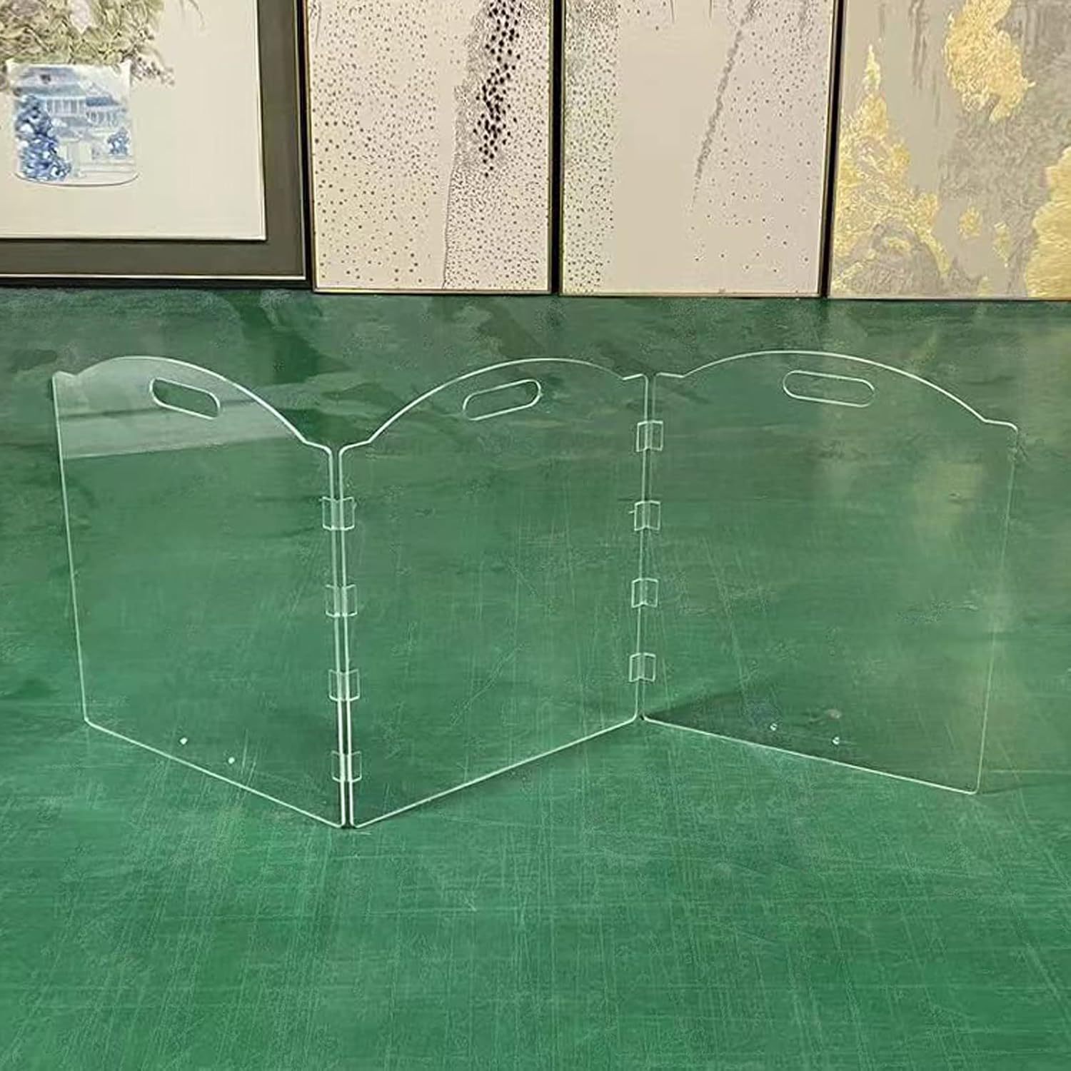 透明亚克力宠物门 独立式宠物围栏 可折叠适用于幼犬和猫咪的围栏