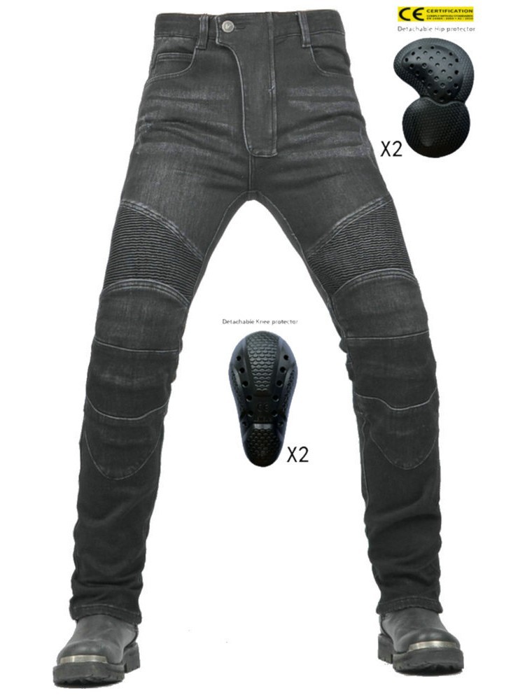VOLERO Woolly Pantalones de motocicleta para hombres y mujeres cuatro estaciones de motocicleta anti-caída Jeans Harley primavera, verano, otoño, invierno