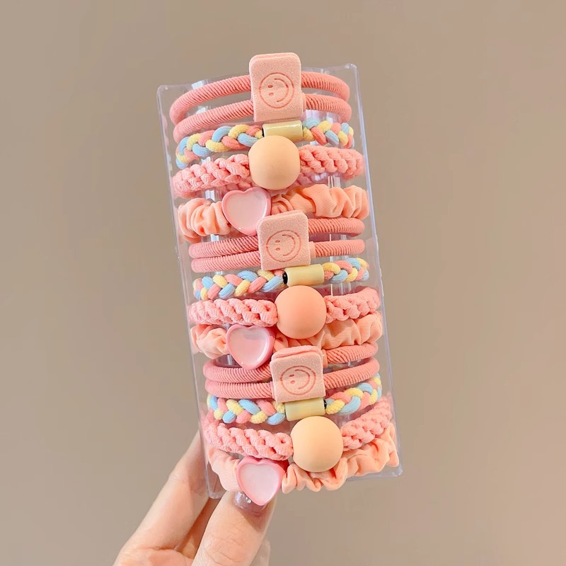 Anillo de cabello de color para niños de alta elasticidad y correa de goma duradera para niñas atadas cuerdas de cabello para niñas no lastimas adornos de cabello para cabello