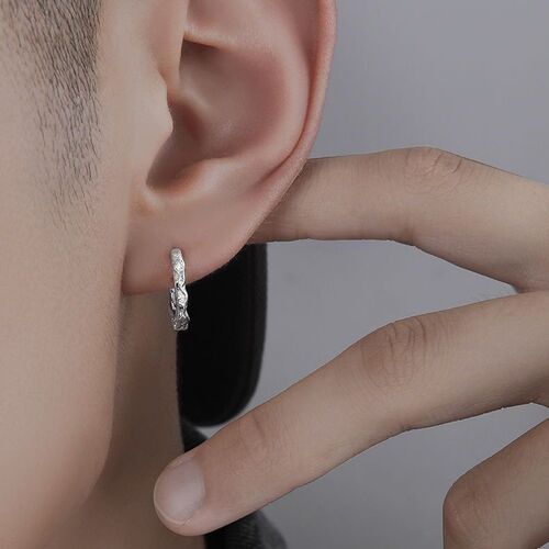 New irregular earrings for men ins niche simple style earrings cool style high-end men's American trendy earrings