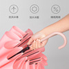 Macaron color semi -automatic straight rod umbrella 16 bone PU leather bending long -handle umbrella manufacturers wholesale can be printed logo