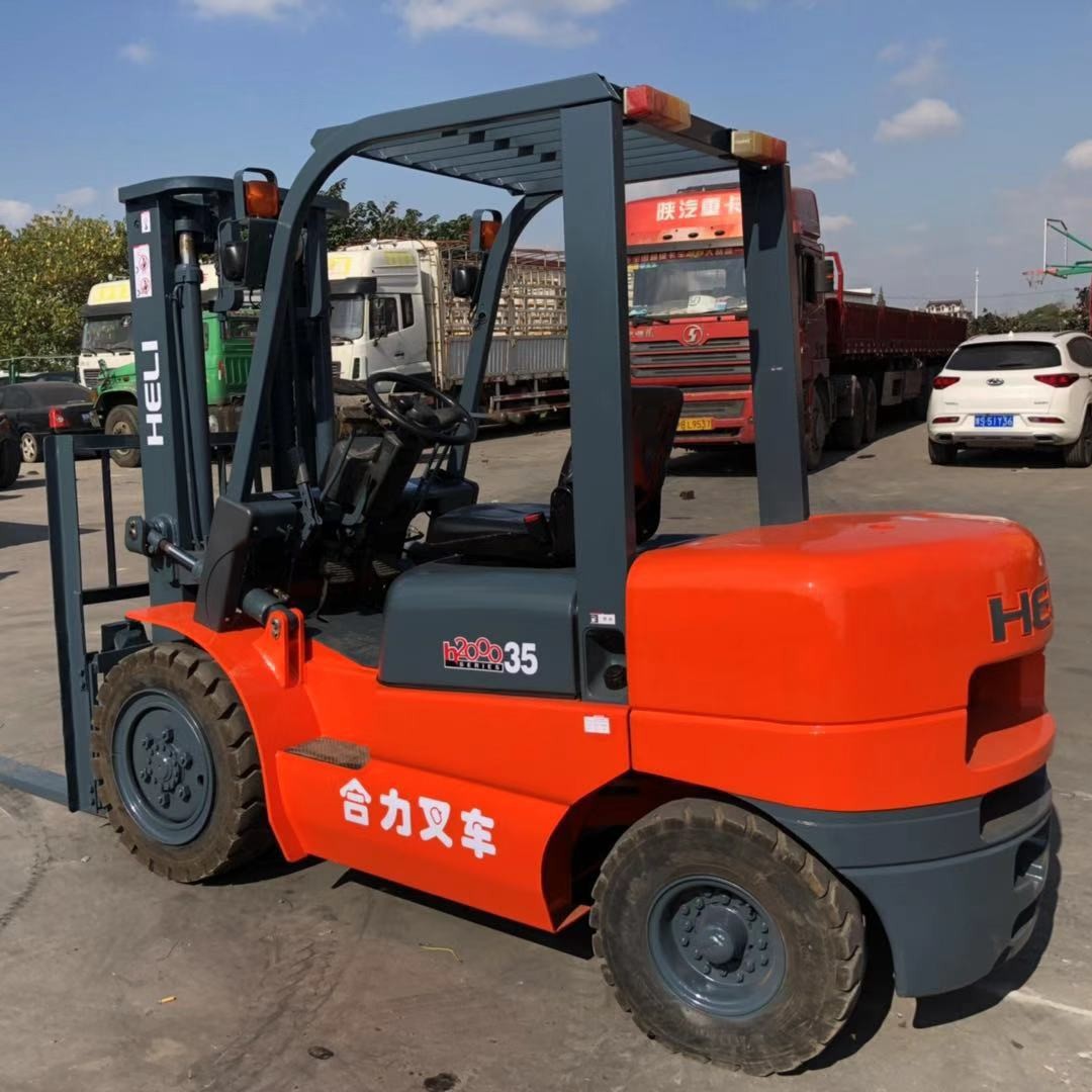 龙工二手3.5吨升高3米平衡重式柴油叉车出租包月包年租赁