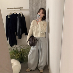 imiss  韩标！爆款绝美官网V领重工毛衣2025新款女秋季保暖毛衣