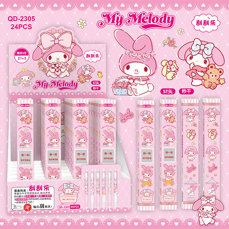 Bolígrafo de presión con clip metálico, estilo scratch card, modelo ST21+3