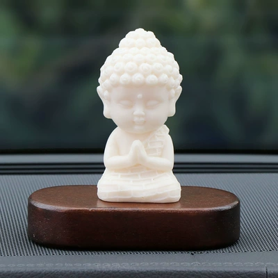Other Automotive Interior Supplies Ornaments Car Console Decoration New - white-buddha-base