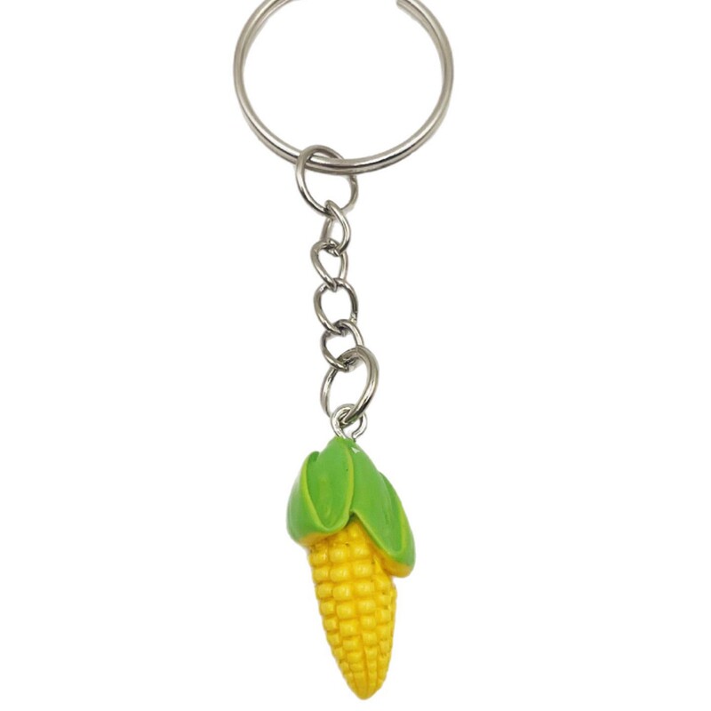 創意シミュレーションのトウモロコシのキーチェーン樹脂野菜の食べ物遊びのキーホルダー|undefined