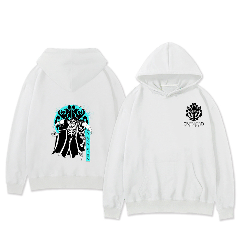 Suéter con capucha perimetral del rey de los muertos OVERLORD Suéter holgado bidimensional del rey de los huesos Tendencia