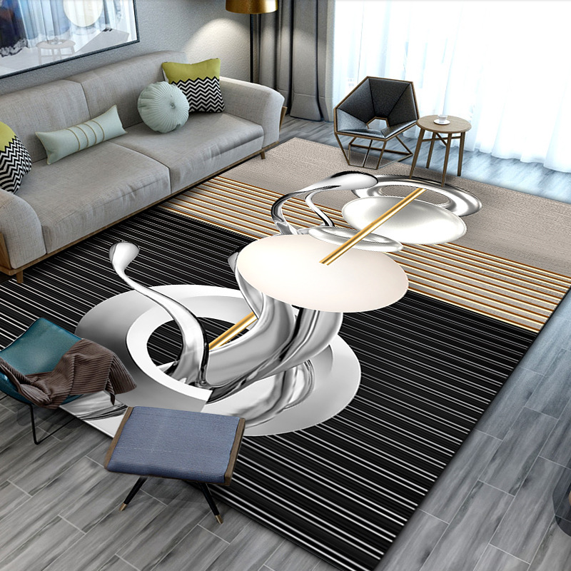 Modern carpet for living room for home use, simple and elegant design, water absorbent 2