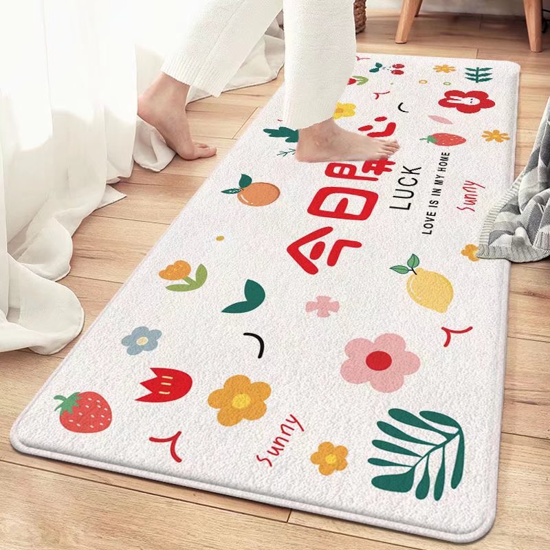 加厚仿羊絨床邊地毯臥室少女可愛飄窗墊地墊長毛毯簡約水洗