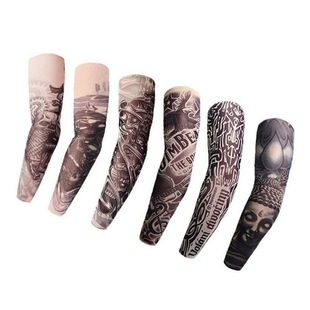 Wholesale Tattoo Sleeves, Flower Arm Sleeves, Seamless Summer Sun Protection Gloves, Tattooed Seamless Outdoor Cycling Seamless Ice Sleeves