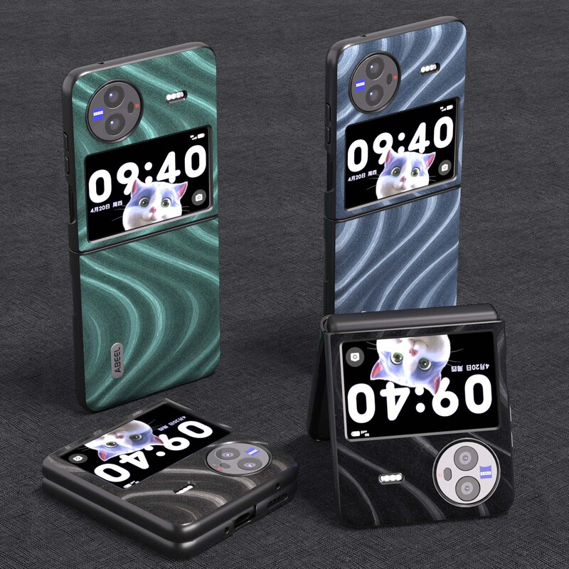 For VIVO X Flip Phone Case Fashion Colorful Pattern Leather Hard Case XFlip Folding Screen Protective Case Back Case