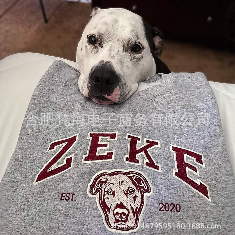 Etsy Cross-Border Personalized Embroidered Pet Sweatshirt with Photo, Portrait, Name, Pet Owner Gift, Crew Neck Sweatshirt Etsy Cross-Border Personalized Embroidered Pet Sweatshirt with Photo, Portrait, Name, Pet Owner Gift, Crew Neck Sweatshirt