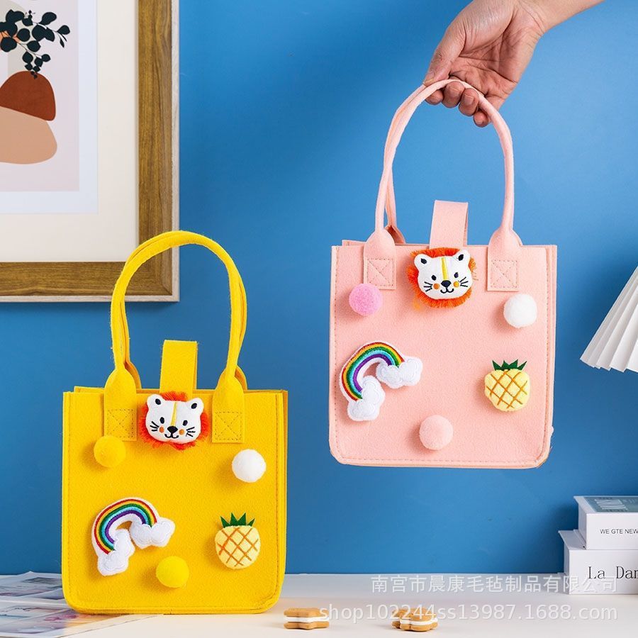 儿童毛毡伴手礼包宝宝生日满月酒礼品手提袋工艺节日礼品袋