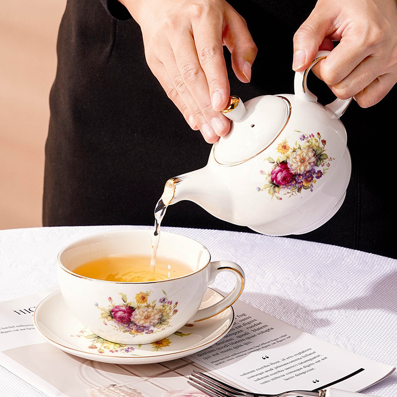 Ceramic Single Pot Coffee and Tea Set British Afternoon Tea One-Piece Pot Teapot Corporate Gift logo Ceramic Single Pot Coffee and Tea Set British Afternoon Tea One-Piece Pot Teapot Corporate Gift logo