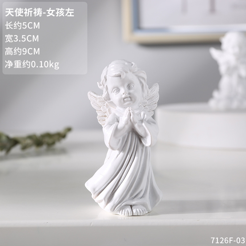 American girl angel statue resin decoration desktop mini decoration wedding supplies couple doll decoration 