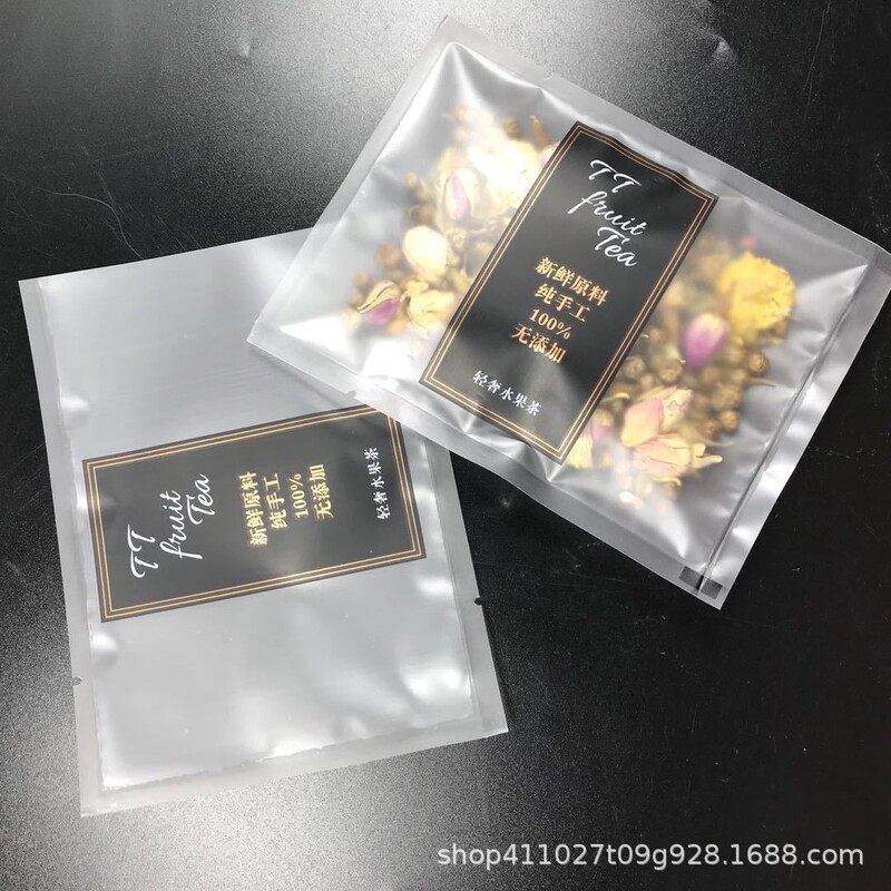 厚い果物のお茶の包装袋の透明な研磨機は自封袋のビスケットの花のお茶を密封して乾燥した包装袋を焼きます。|undefined