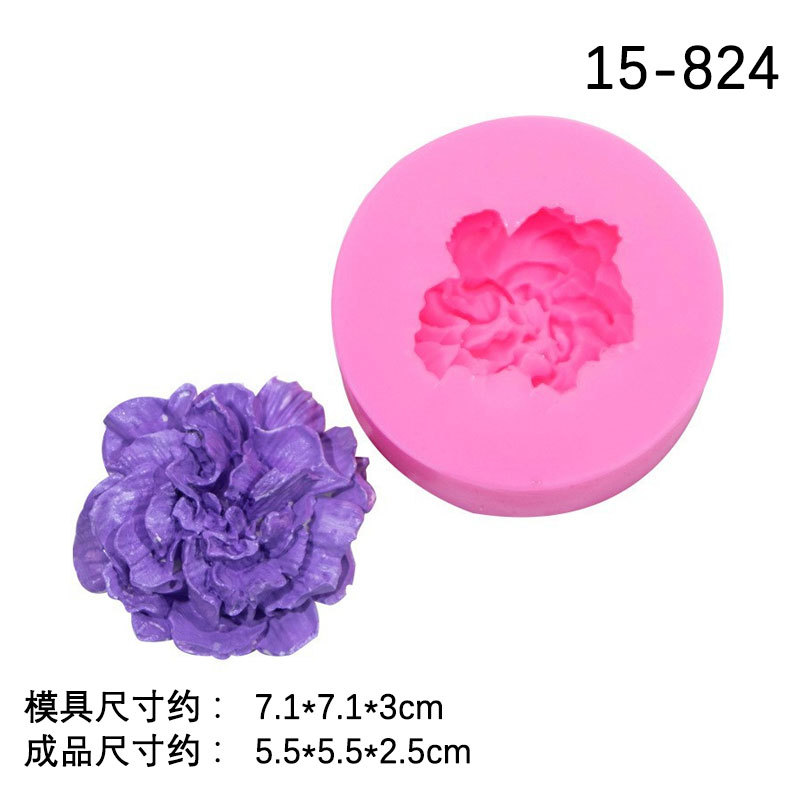 Girasol Rosa Clavel fondant cake molde de silicona DIY coche aromaterapia decoración colgante epoxi