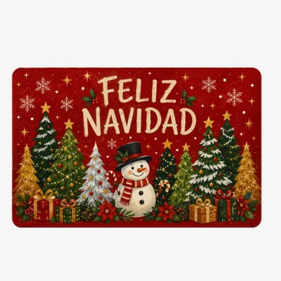 Avtomobil döşəmə paspasları, entrance, durable and stain-resistant, dust-proof - fy0707pans0629christmas-2-4060cm-crystal-velvet
