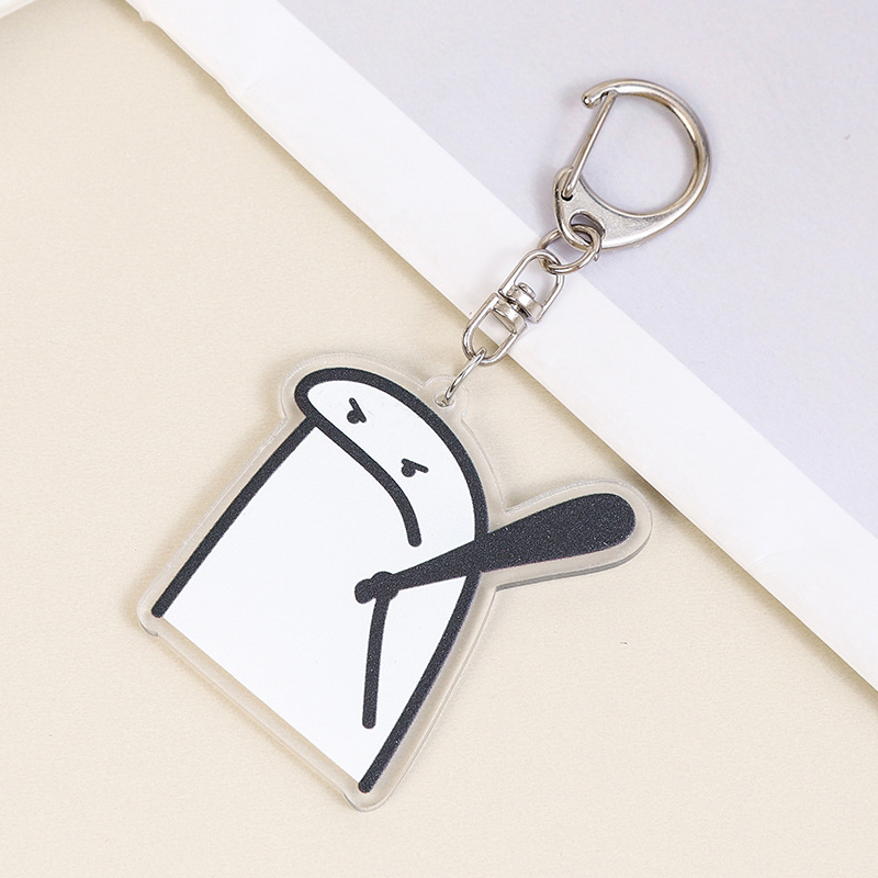 新しい両面シンプルな描画小人アクリルキーホルダーペンダントクリエイティブペンダント両面かわいいアクセサリー卸売|undefined