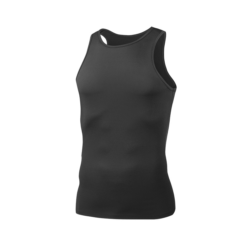 Pequeño logotipo personalizado transpirable sin mangas ropa seca rápida correr deportiva chaleco apertado chaleco de alta elasticidad para hombres ropa de fitness
