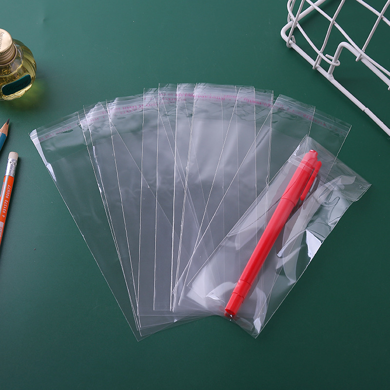 宽度6-21厘米袋子opp透明包装袋小号卡片饰品塑料袋不干胶自粘袋