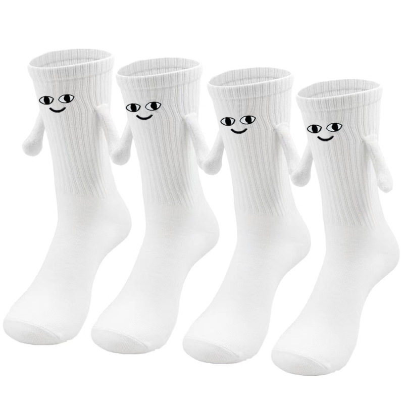 Four Seasons Magnetic Hand-Holding Socks for Couples Japanese Style Style Funny Stylish Cute Fashionable White Mid-Calf Socks for Men and Women Four Seasons Magnetic Hand-Holding Socks for Couples Japanese Style Style Funny Stylish Cute Fashionable White Mid-Calf Socks for Men and Women