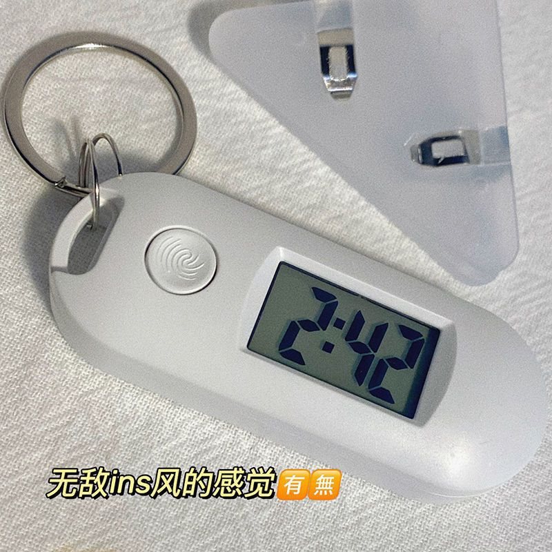(2개) 빛나는 작은 벽 시계 휴대용 미니 전자 작은 시계 데스크탑 작업 연구 시험 일정 음소거 시계