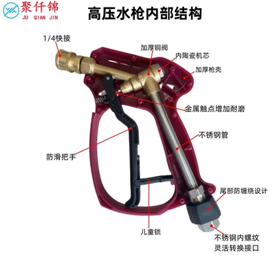 High pressure car wash water gun: washer high pressure water gun