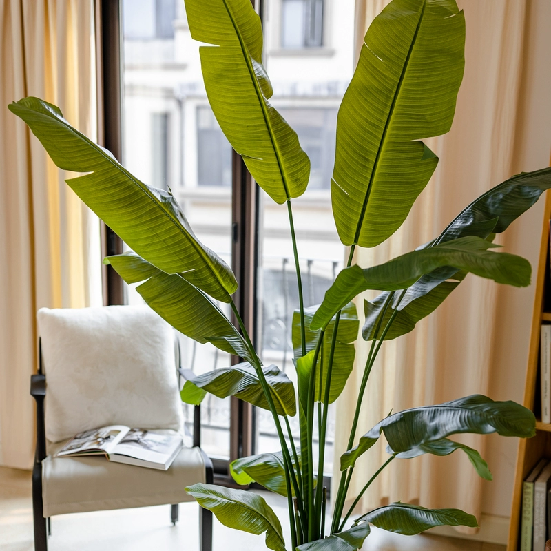 Зеленое растение банановое дерево райская птица бонсай бионическое растение комнатное дерево большие декоративные украшения