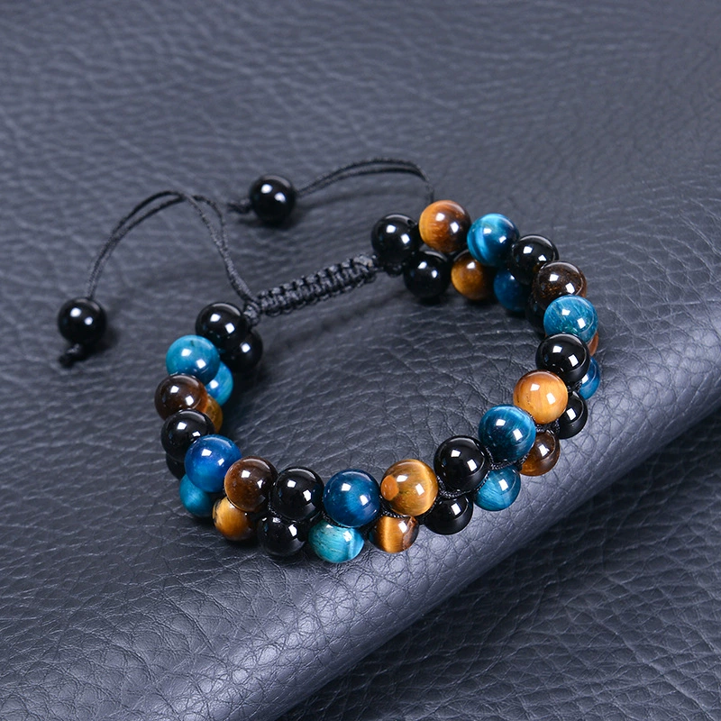 organically woven bracelet jade natural stone, 8mm