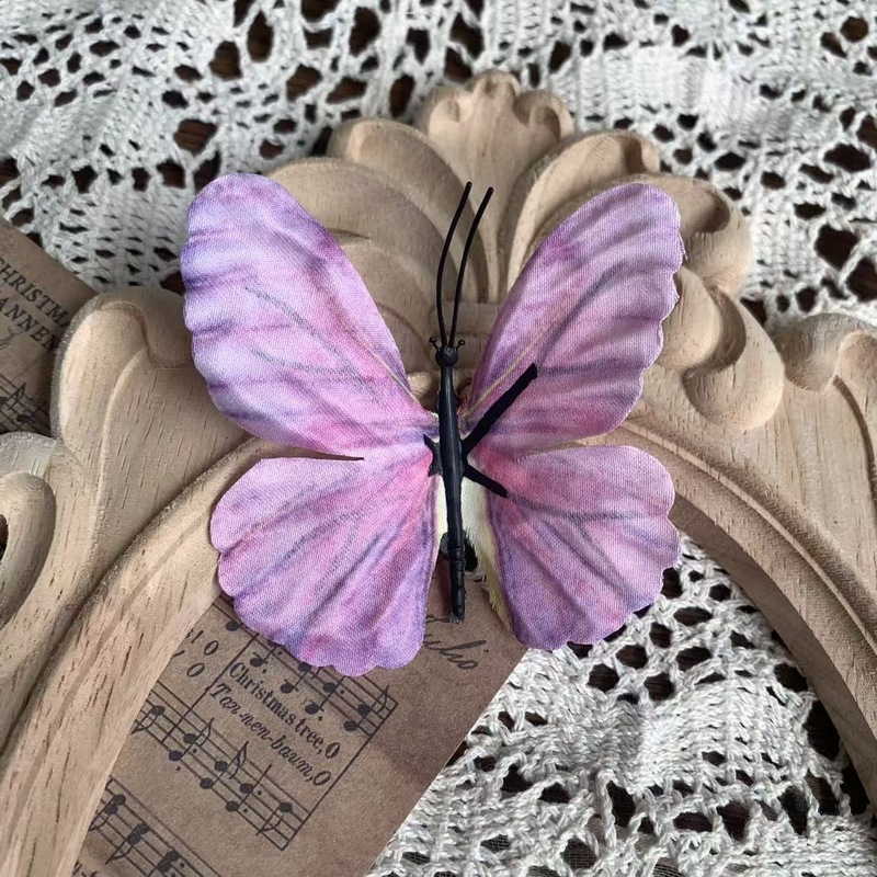 蝴蝶花头 枯枝蝴蝶 背景墙DIY拍照道具假花 写真馆立体蝴蝶仿真花|undefined