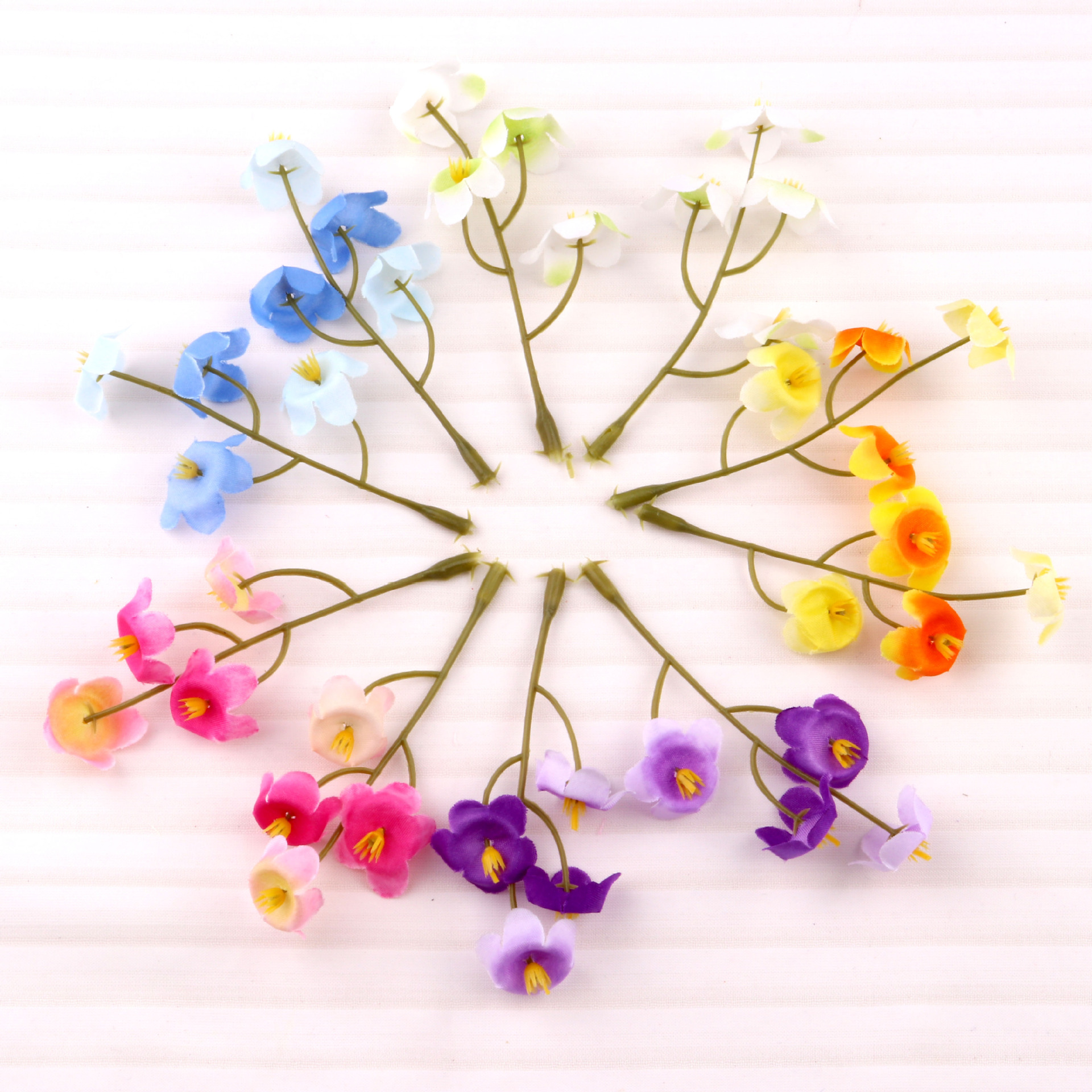 Artificial Campanula two-color plastic flower DIY flower wall decoration silk flower artificial flower handmade garland material accessories