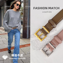 新款真皮女士腰带简约复古女皮带配牛仔裤休闲裤宽2.8cm厂家现货