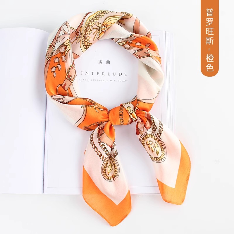 Bufanda de seda para mujer 2025 nuevo estilo 70 bufanda cuadrada cuello de sensación de alta gama para dar regalos a los ancianos para las madres práctica y versátil con camisa