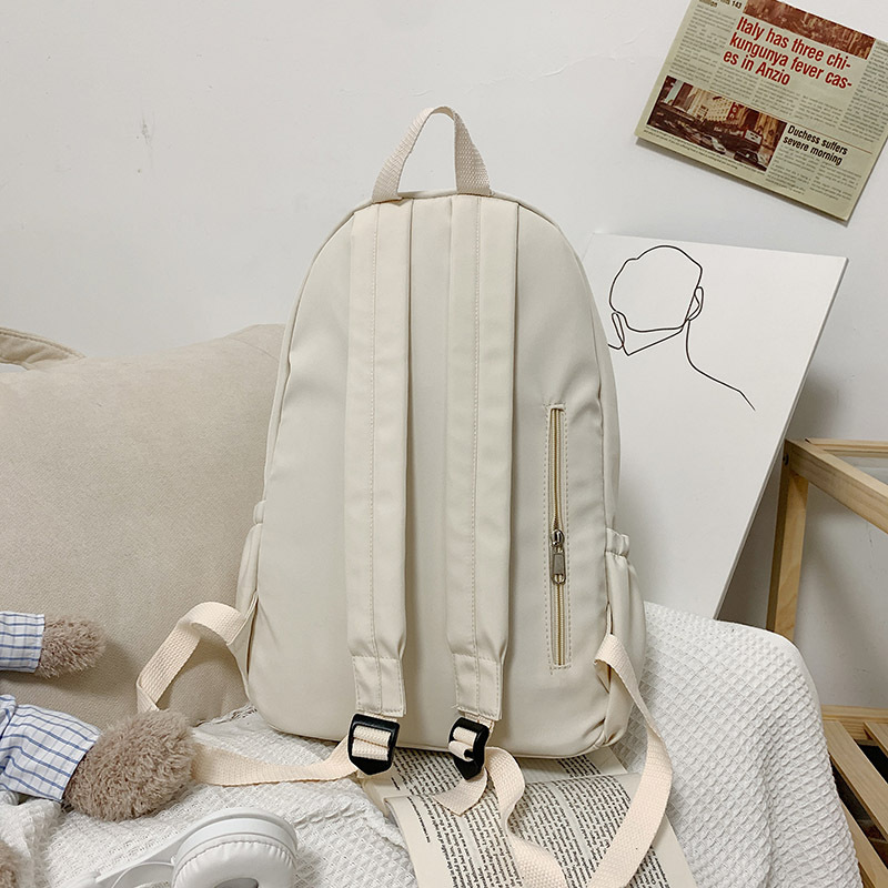 2022 nueva versión coreana de la mochila de nailon para mujer, estilo universitario de arte de todo fósforo de moda, mochila escolar para estudiantes de secundaria