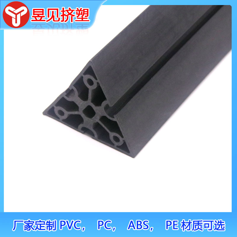 Perfiles de plástico extruido de PVC, perfiles triangulares de PVC, extrusión y procesamiento por extrusión se pueden producir según la demanda y los diseños. image 3