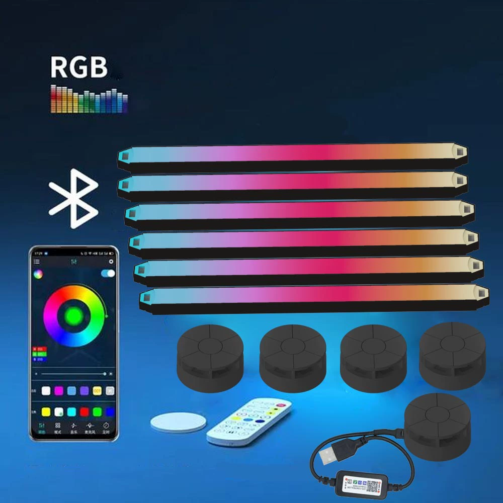Умная RGB квантовая лампа — светильник из прядей созвездий, Bluetooth/Wi‑Fi, модульная 1–15 элементов