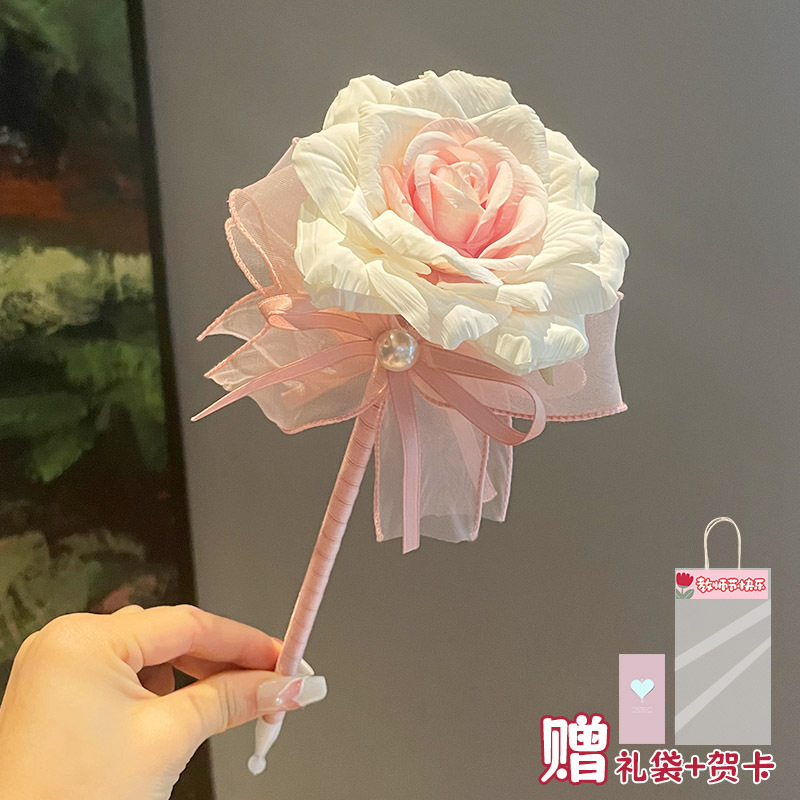 教师节送女老师实用礼物圆珠笔高档花束礼物高颜值玫瑰花签字笔|undefined