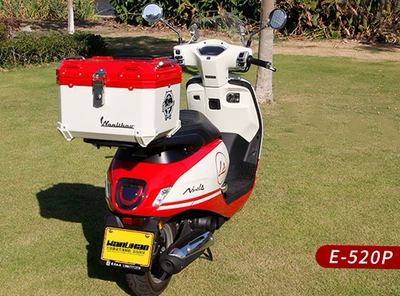 Accessories Wholesale, Motorcycle tail - black-e520p-goddess-red-box-lining-backrest-45l