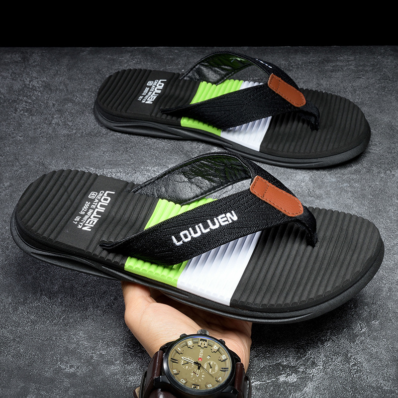 2023 new rubber flip-flops men's outdoor...