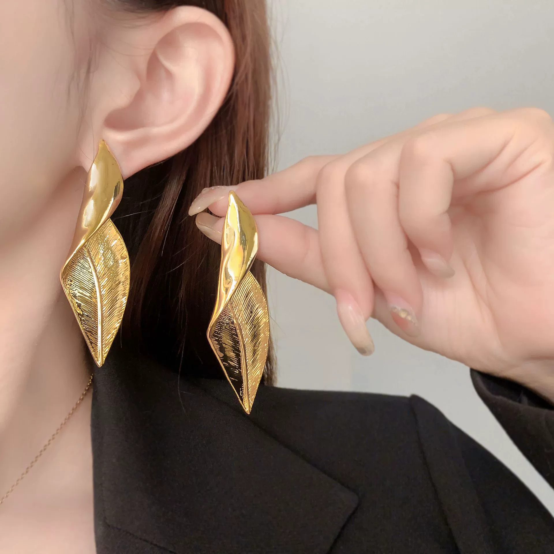 Retro bronze metal earrings, for import, European style
