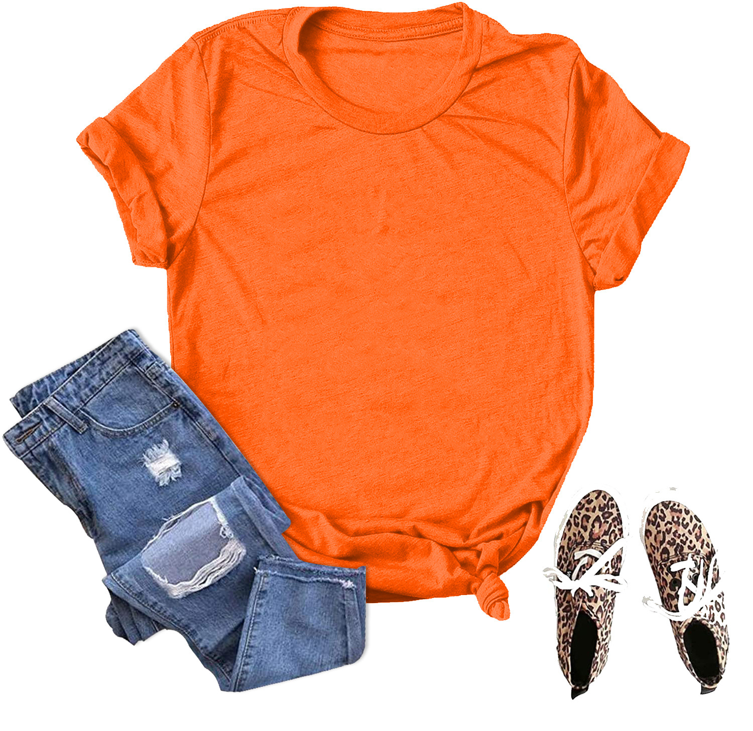 En stock Comercio exterior al por mayor transfronterizo de color sólido en blanco suelta más tamaño manga corta Camiseta hombres y mujeres mismo deseo de Amazon image 27