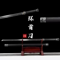 Крестовый меч Longquan Huanshou Tang с ножнами, цельный нож из высоко марганцевой стали, коллекция для самообороны, украшения, тренировочное холодное оружие, без заточки