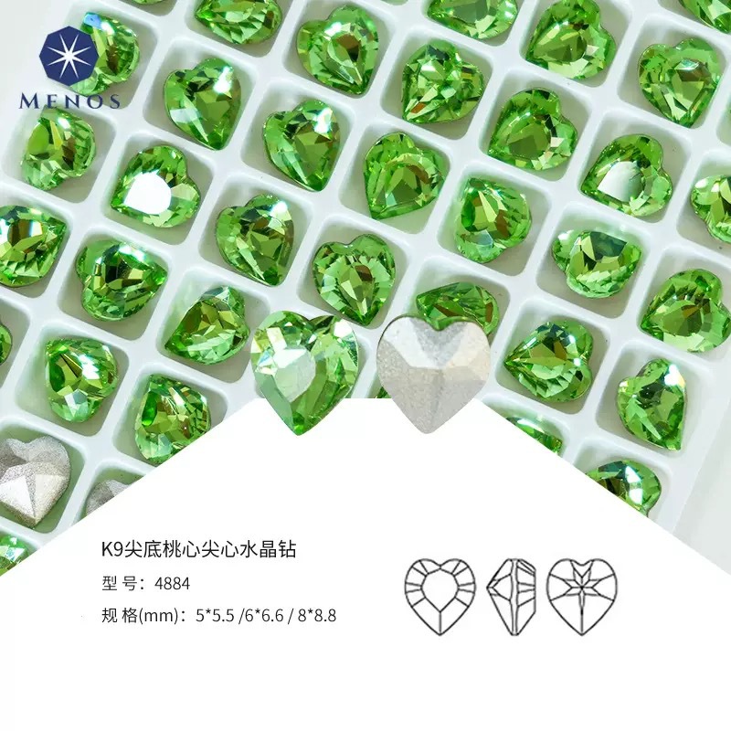 Glass accessory heart-shaped heart shaped