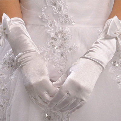 Muchacha de La Flor guantes boda accesorios vestido los niños arco rendimiento Yi nuofang Ventas Directas la fábrica