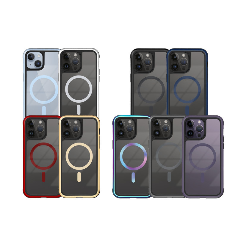 K-Doo Is Suitable for Apple iPhone 15 Magnetic Phone Case 15 Promax Metal Frame 14 Fashion Protective Cover