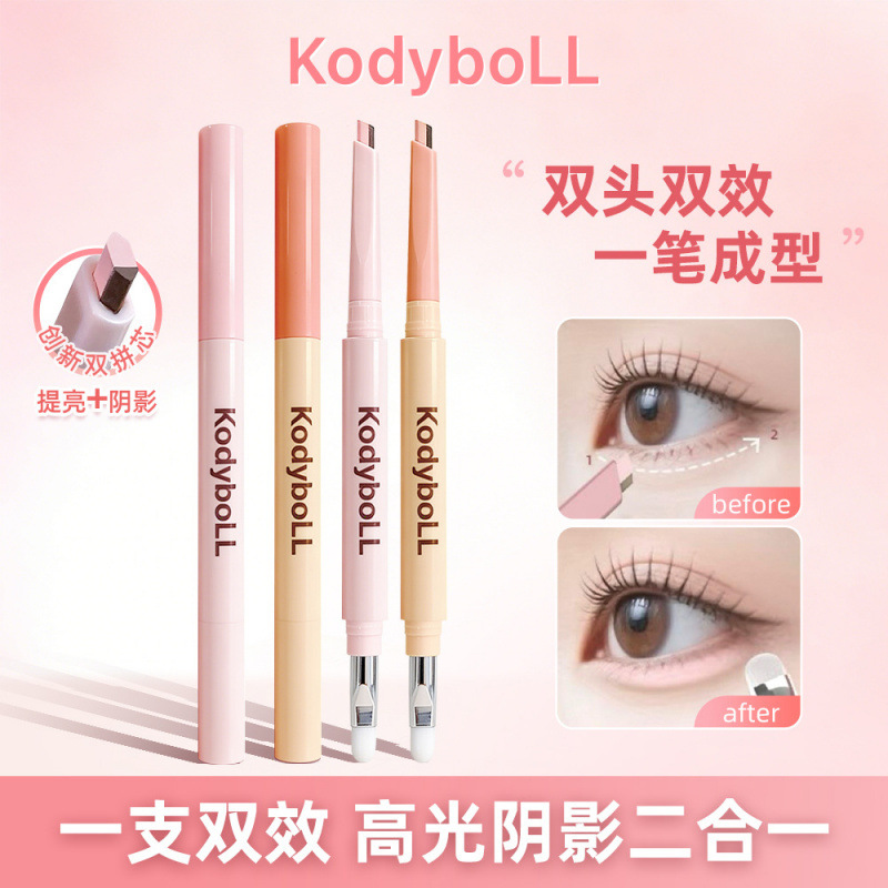 KodyboLL doble pluma de gusano de seda a la sombra brillante natural puro deseo de ojos grandes duraderos no mareo de gusano de seda al por mayor