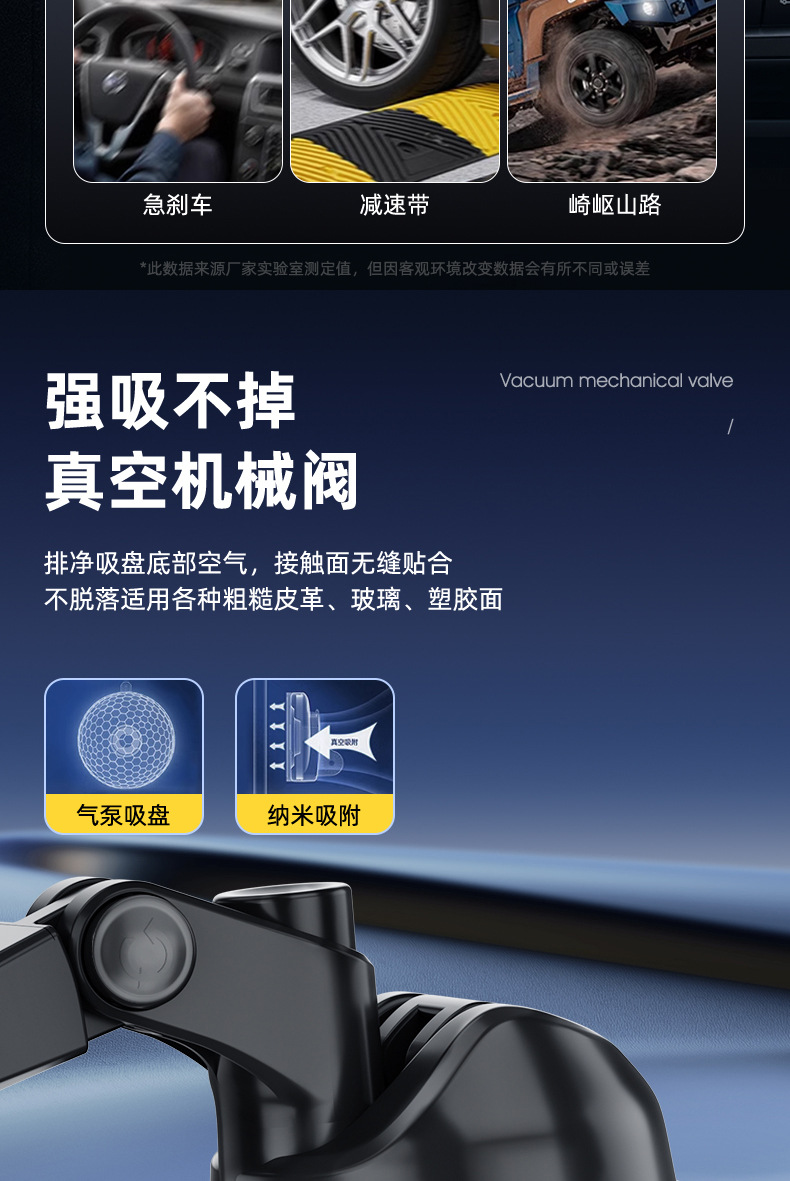 Car Phone Holder, Car Air Vent Suction Cup Base, Car Navigation Rotating Automatic Clamping Phone Holder